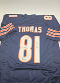 Zavion Thomas signed/autographed CHICAGO BEARS Jersey w/JSA NAVY GOOD BETTER BES