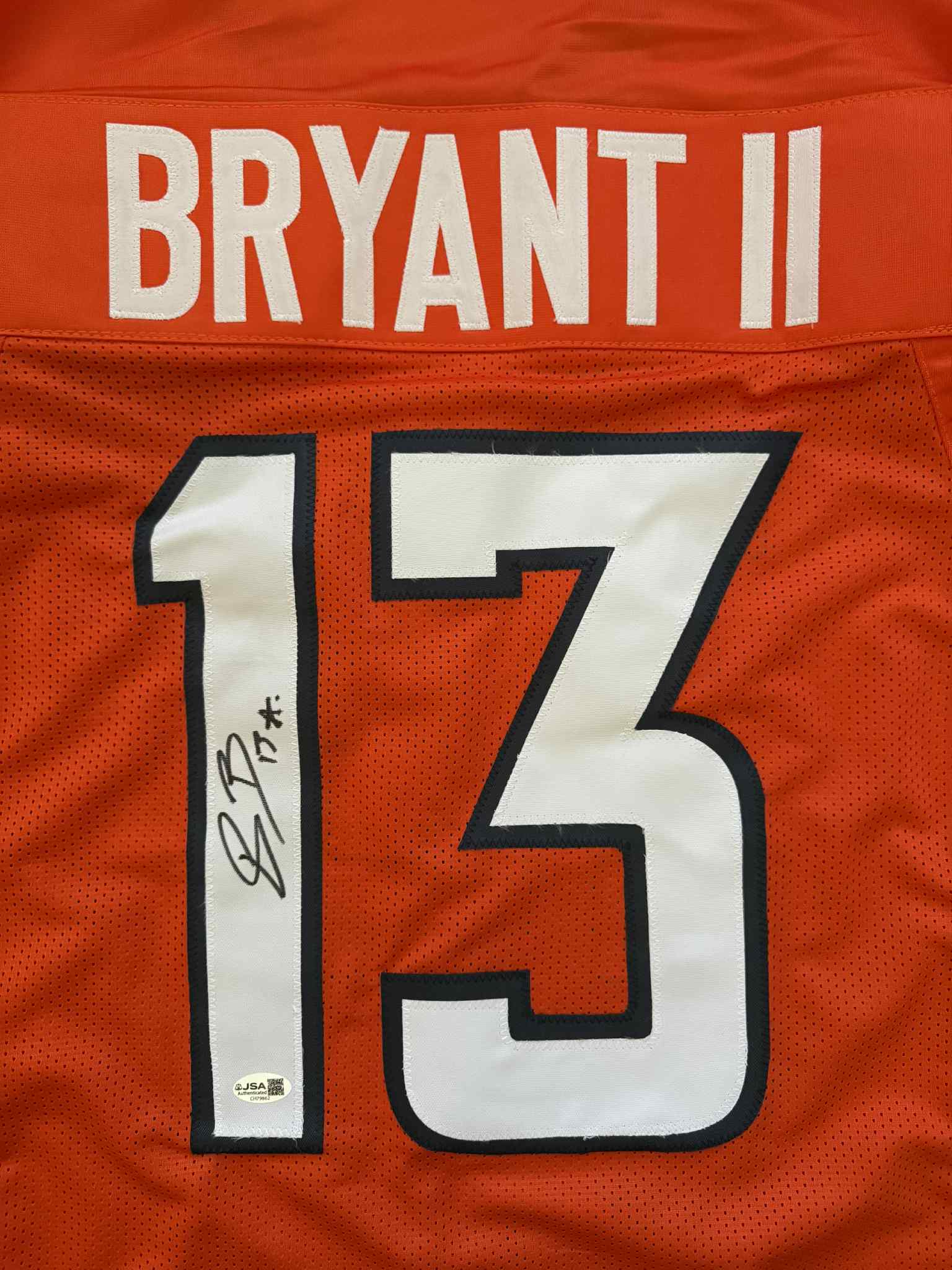 Pat Bryant Signed Custom Orange Denver Broncos Jersey JSA COA GAME CUT