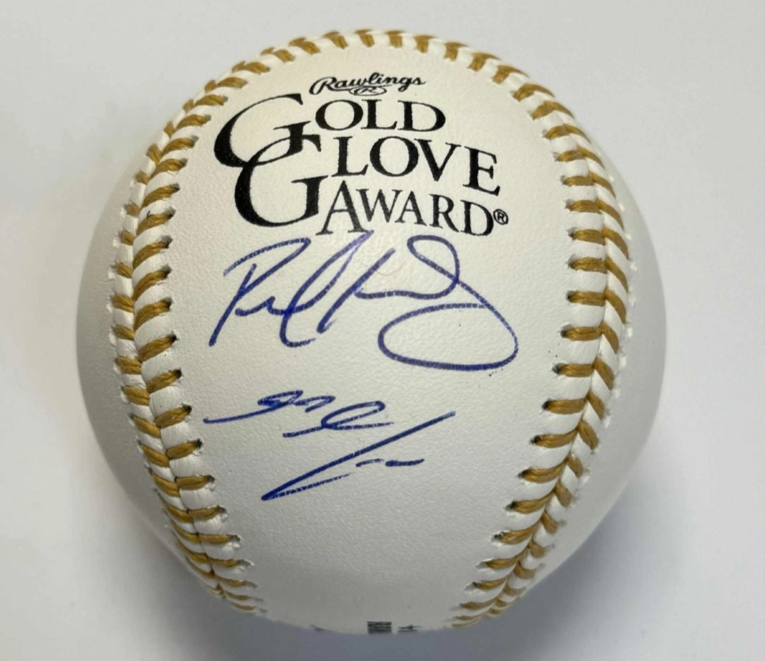 RARE! Paul Goldschmidt & Nolan Arenado DUAL Signed Gold Glove Baseball. JSA