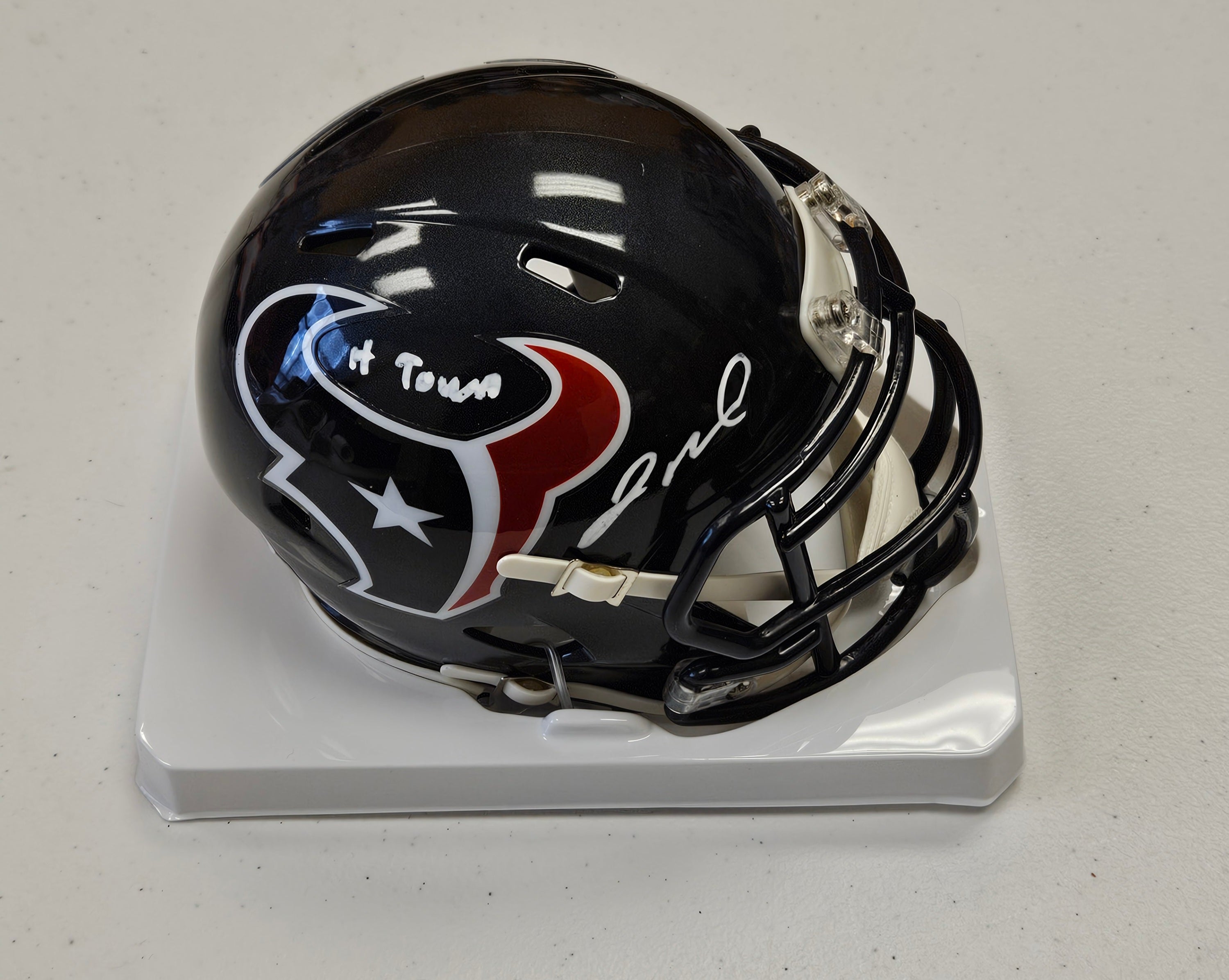 Jaylin Noel Signed Autographed Houston Texans STS Mini Helmet JSA COA "H TOWN"