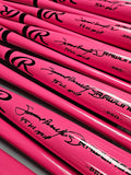Sammy Sosa Full Name Rawlings Pink (1) Bat "89 NL MVP" JSA WITNESS