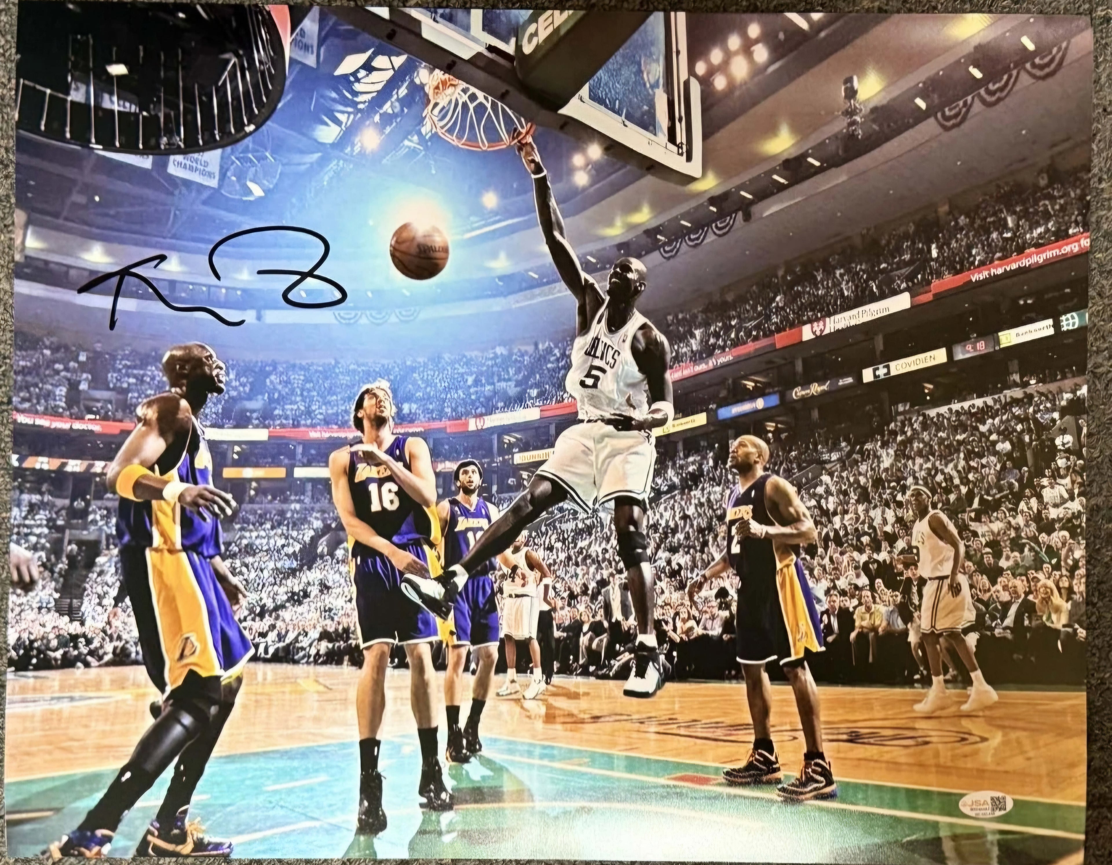 KEVIN GARNETT signed autographed Boston Celtics 16x20 photo w/ COA JSA WIT