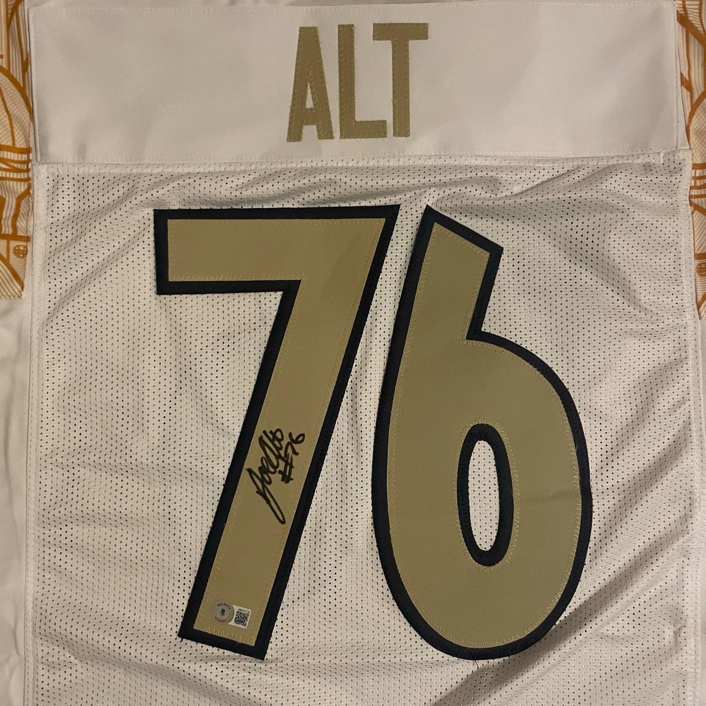 Auto/Autographed Joe Alt White Custom Jersey BAS COA XL