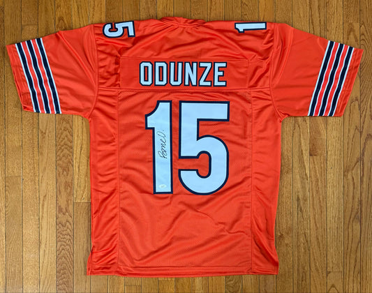 Rome Odunze Auto/Autographed ALT Orange Chicago Bears Custom Jersey JSA