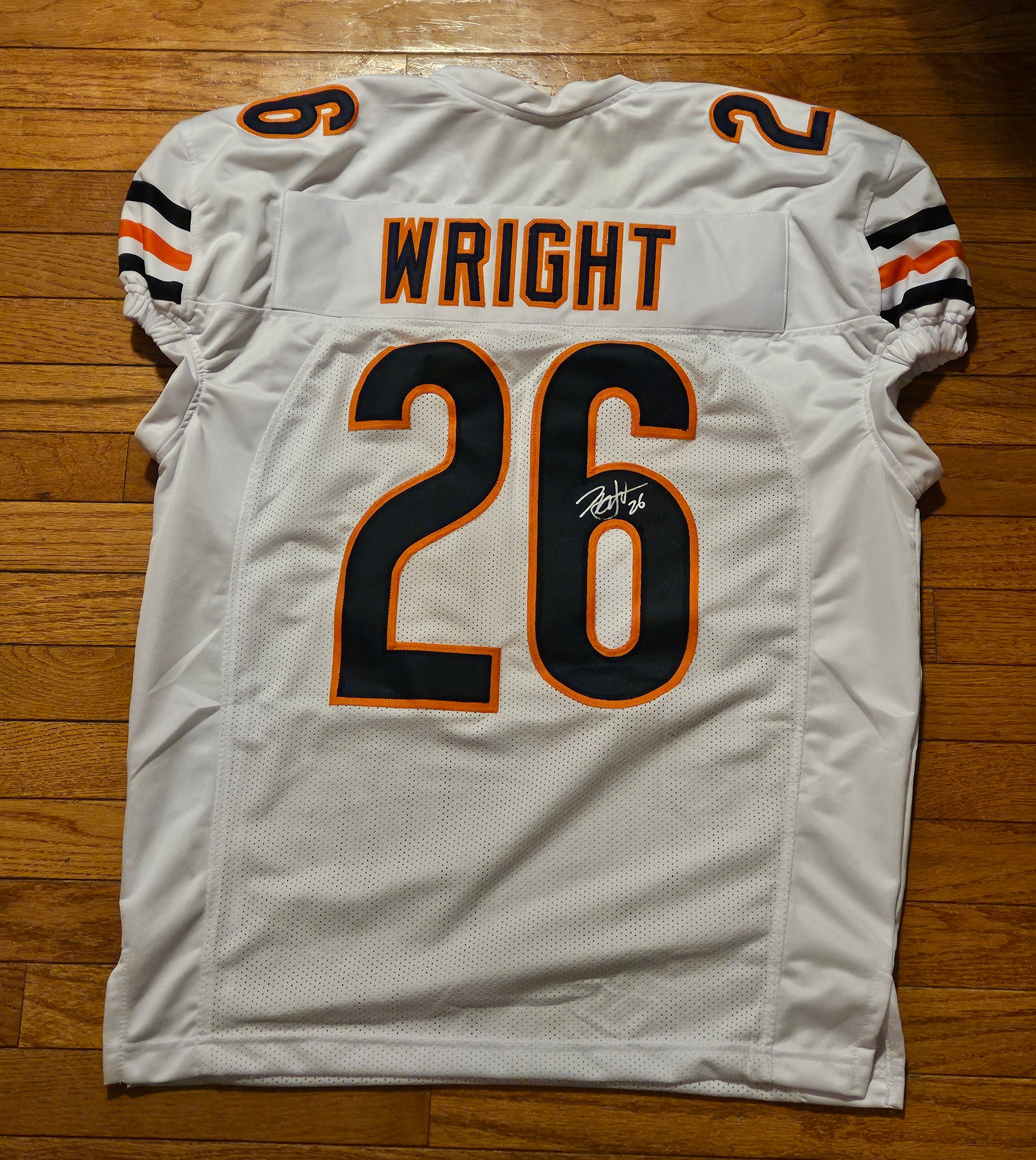 Nahshon Wright signed autographed CHICAGO BEARS Jersey w/ COA JSA White GAME CUT