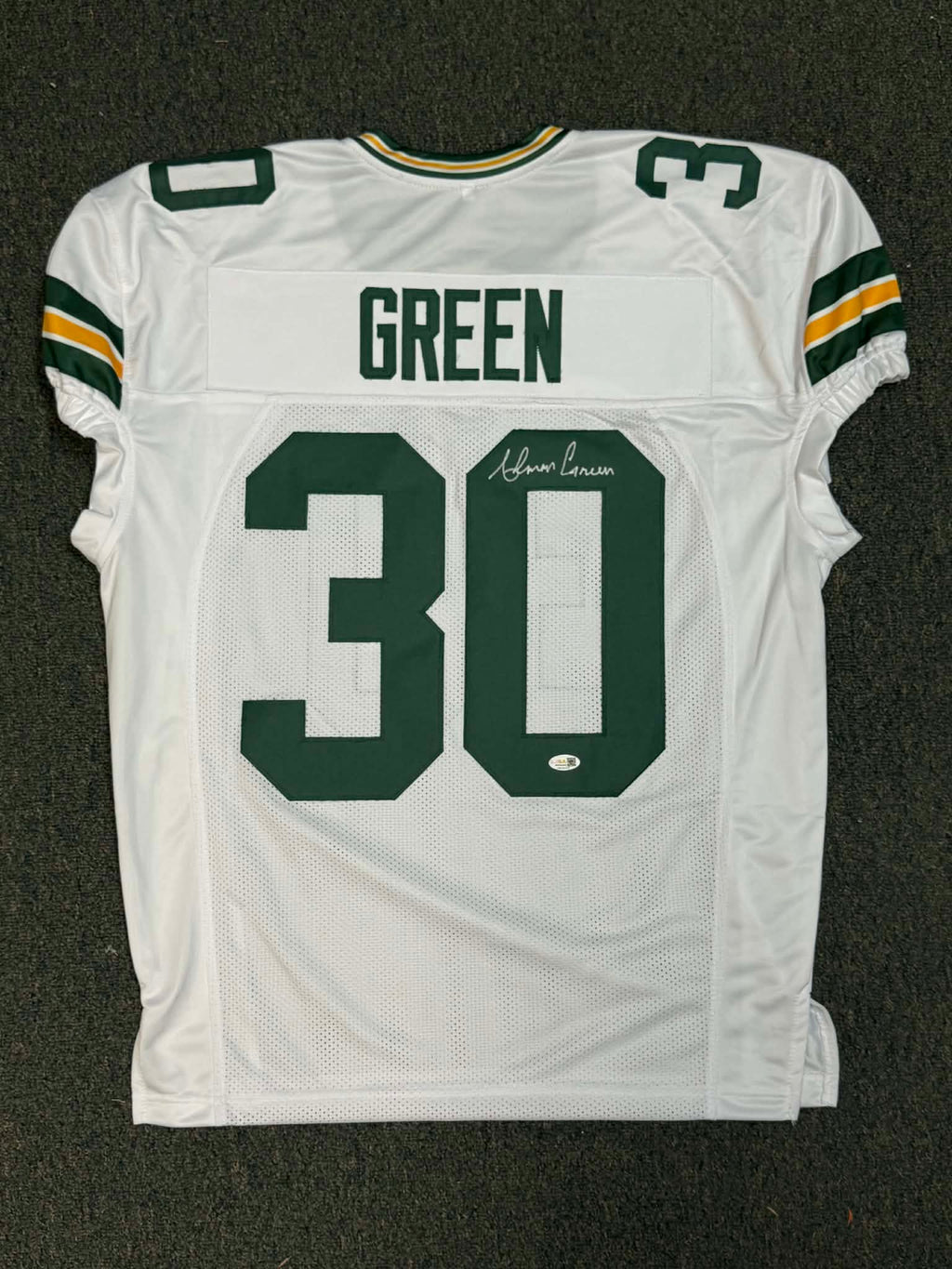 Ahman White Signed Custom Green Bay Packers Jersey JSA WITNESS COA GAME Cut