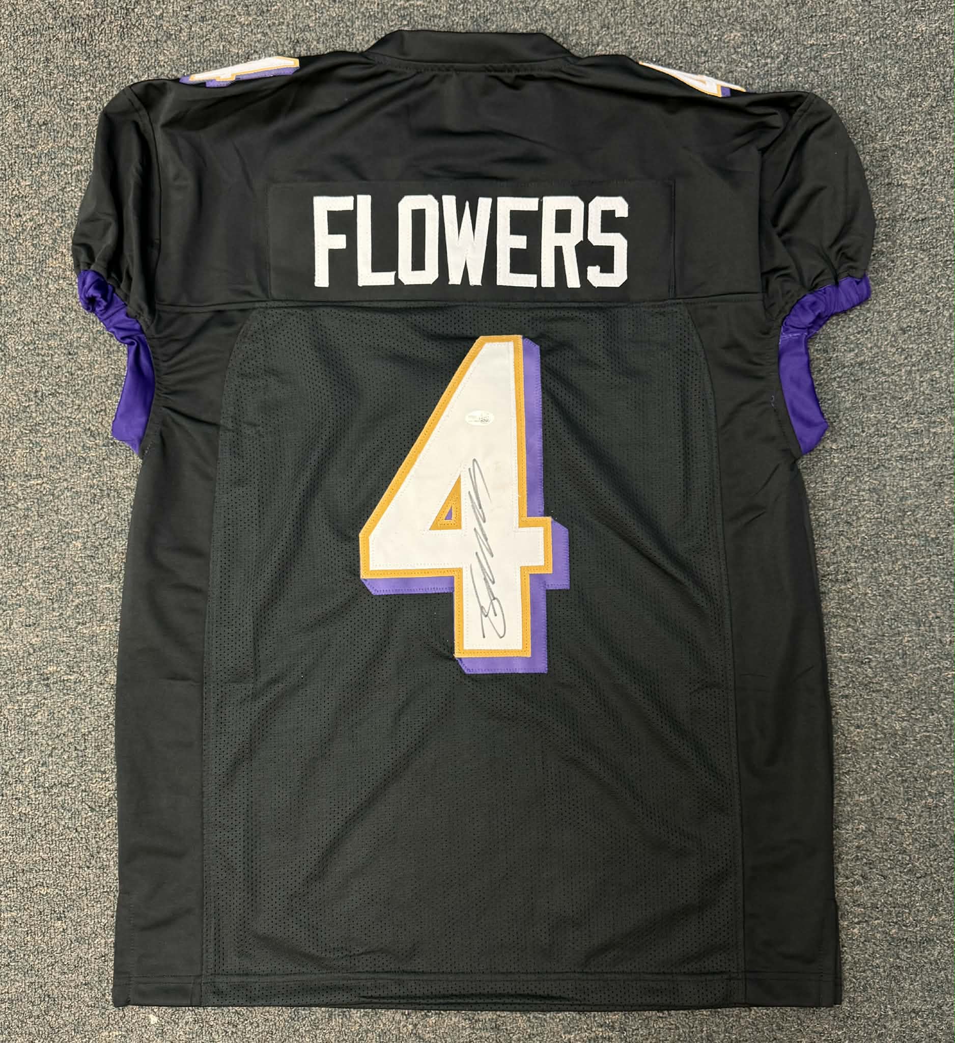 Zay Flowers Autographed Black Game Cut Style Jersey - JSA WITNESS