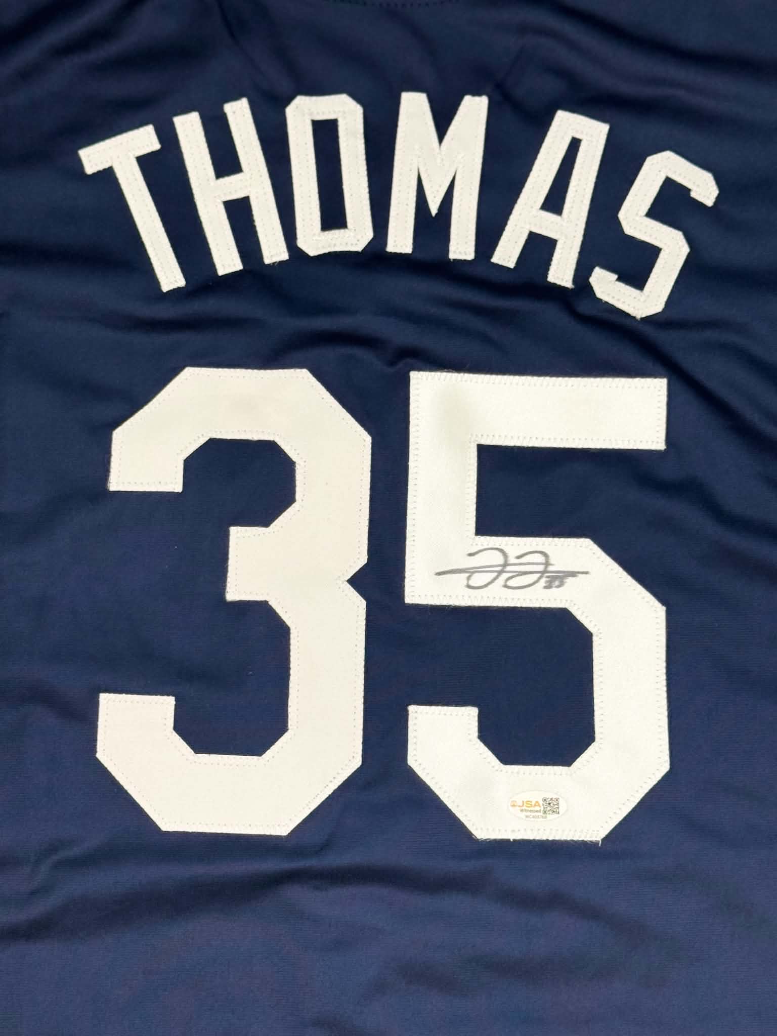 Frank Thomas HOF Signed Rare Auburn College Baseball Jersey AUTO JSA Sz XL