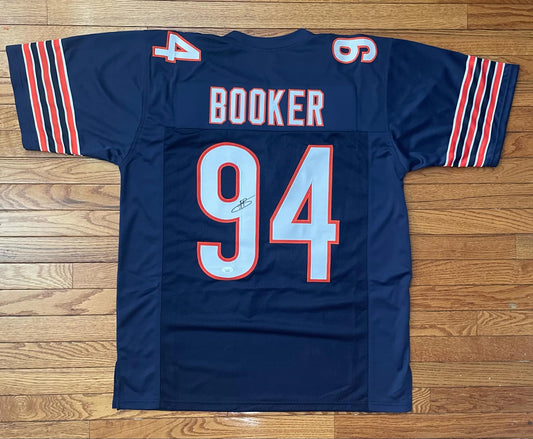 Auto/Autographed Chicago Bears Austin Booker Navy Jersey JSA