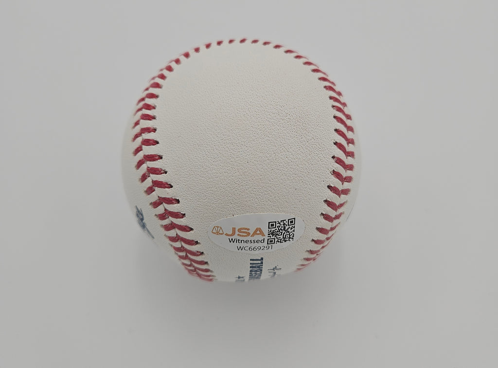 Julius Erving Philadelphia 76ers Autographed ROMLB Baseball JSA COA