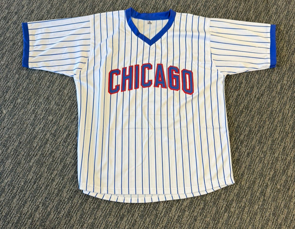 SAMMY SOSA SIGNED AUTO CHICAGO PINSTRIPE CUSTOM JERSEY BECKETT BAS AUTOGRAPHED