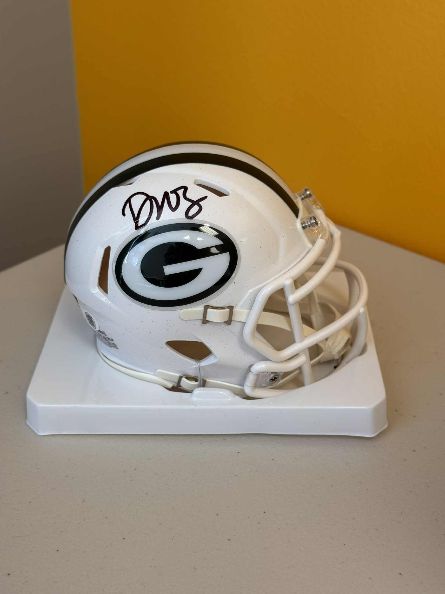 DONTAYVION WICKS SIGNED GREEN BAY PACKERS SPEED ALT MINI HELMET JSA