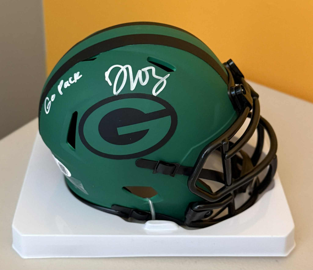 DONTAYVION WICKS SIGNED GREEN BAY PACKERS RAVE MINI HELMET JSA "GO PACK"