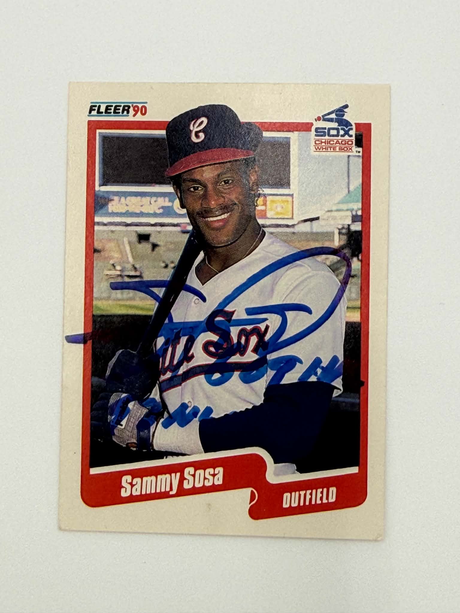 Sammy Sosa Topps 548 White Sox Signed/Autographed Card Dual Inscribed