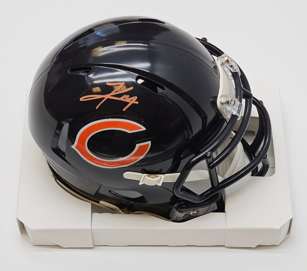 Kyle Monangai Autographed Mini Helmet Chicago Bears JSA Wit Orange INK