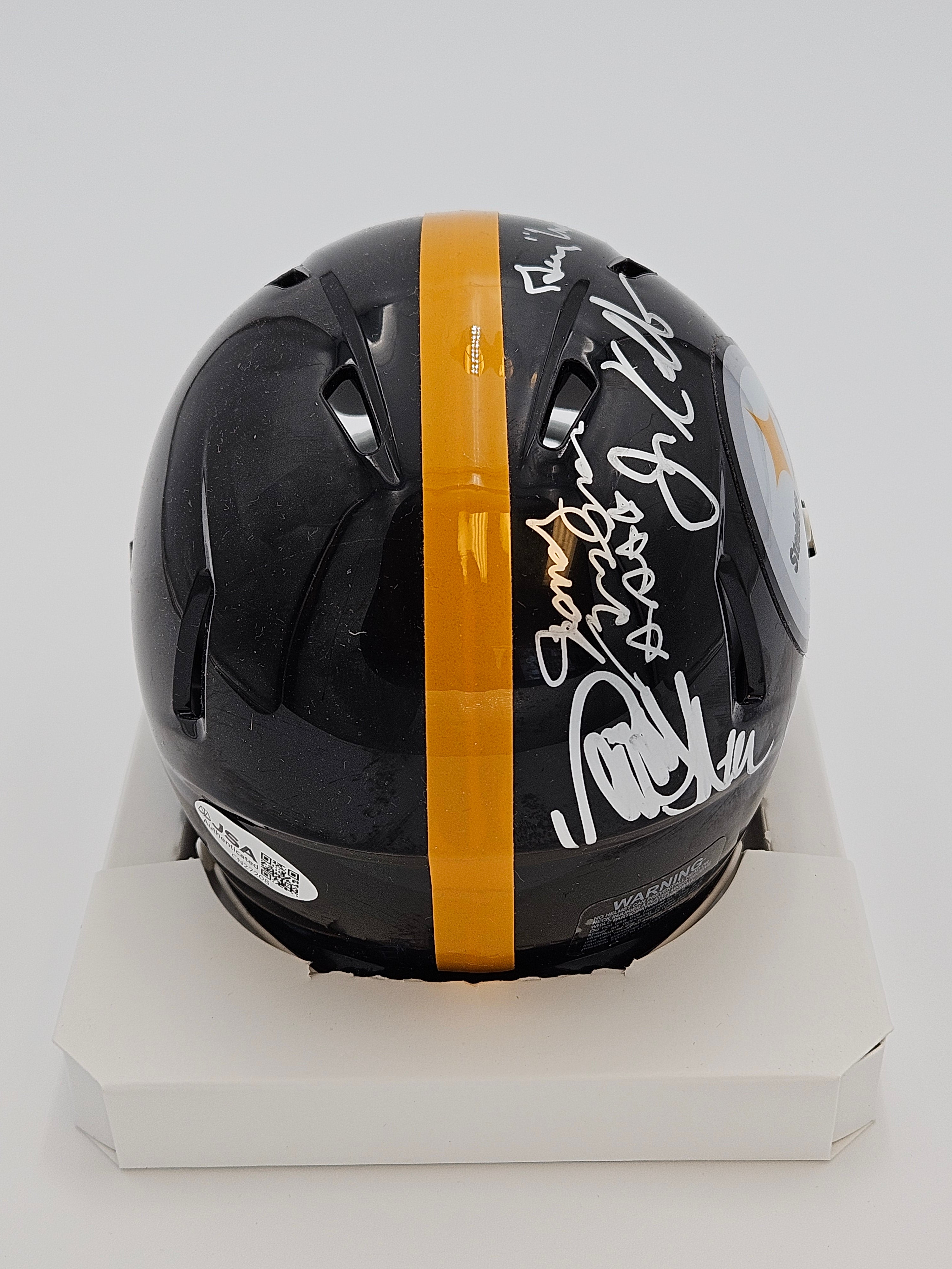 Steelers Speed Mini Helmet Signed by (5) W/Brown, Grossman, Kolb, Mullins JSA