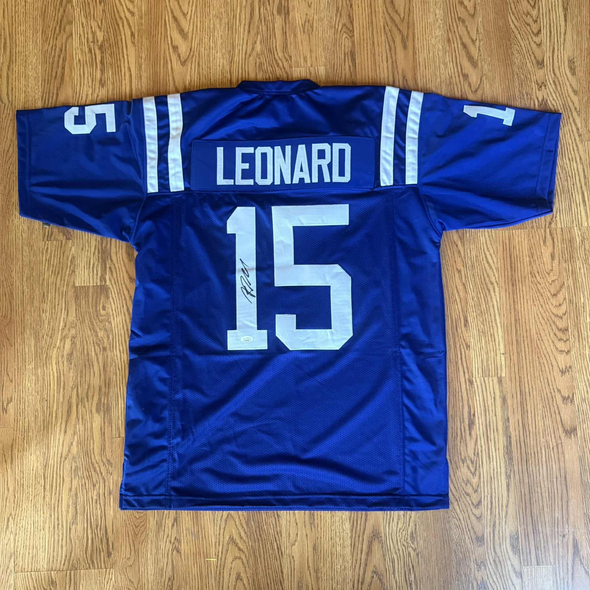 Riley Leonard Signed Custom Blue Notre Dame Fighting Irish Jersey Colts JSA COA