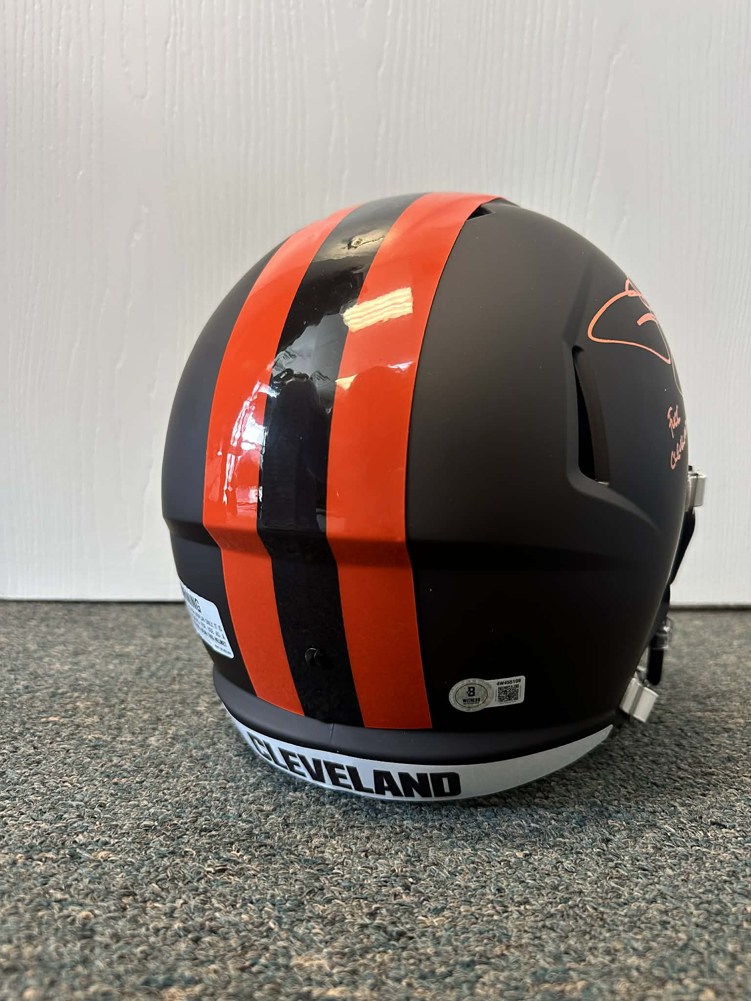 Johnny Manziel Signed Full Size Rep Helmet Cleveland Browns Inscribed Beckett