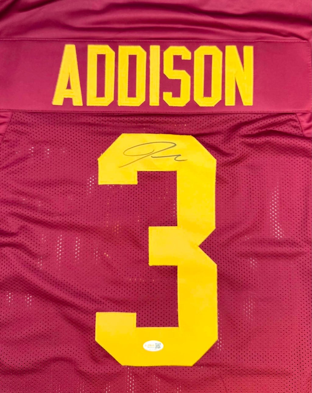 Jordan Addison Authentic Signed USC Pro Game Cut Style Jersey JSA Witnessed
