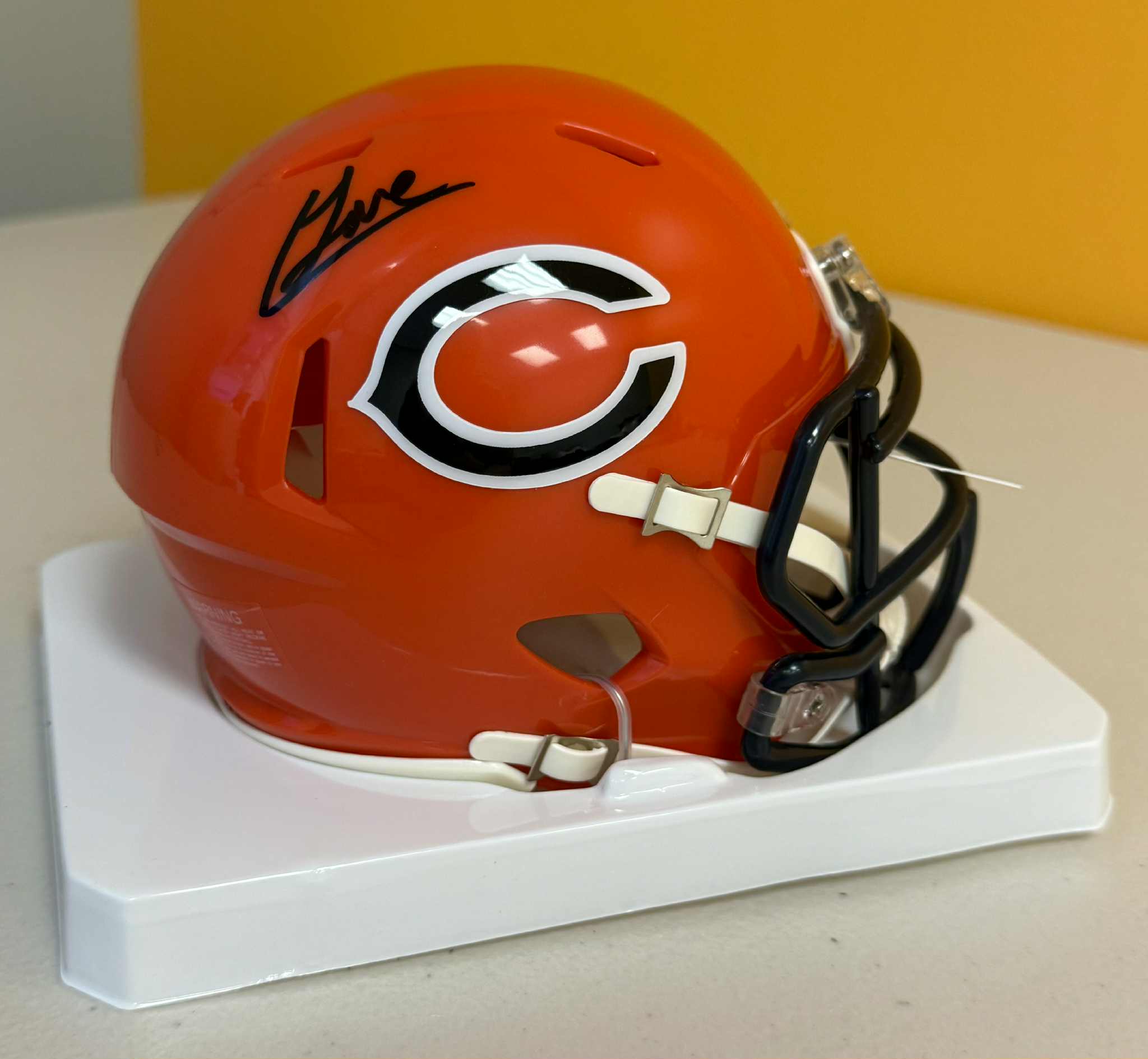 Colston Loveland Signed Chicago Bears Speed Alt Mini Helmet (JSA COA)