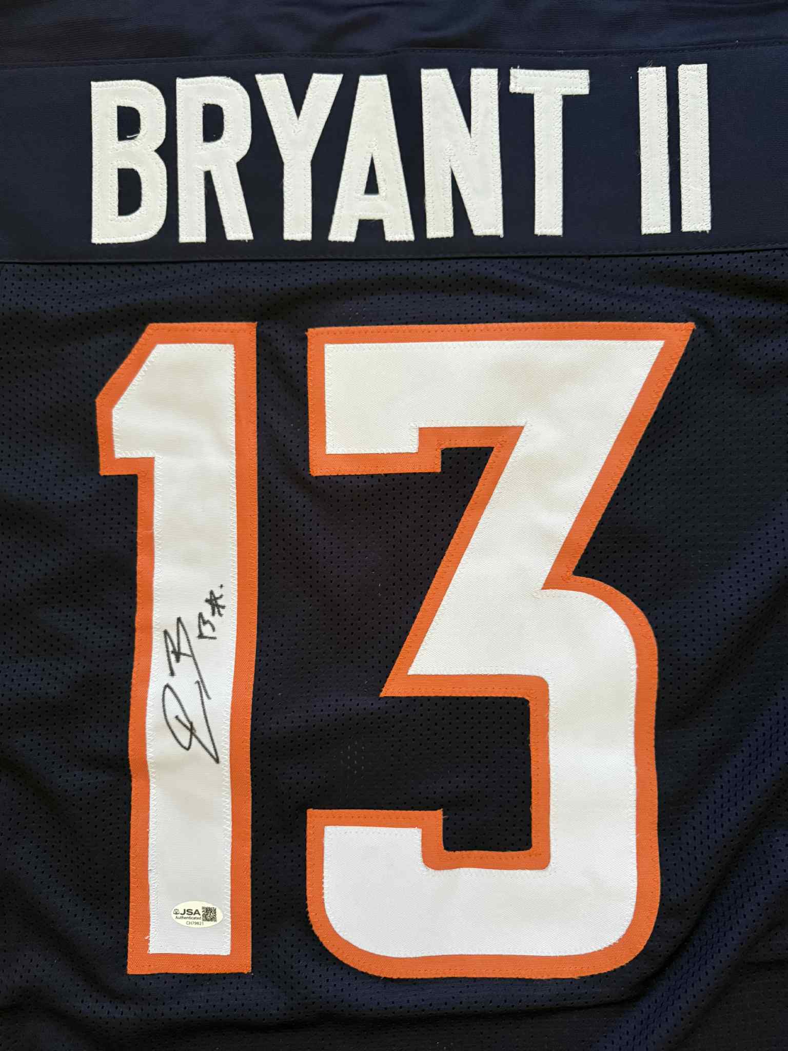 Pat Bryant Signed Custom Blue Denver Broncos Jersey JSA COA GAME CUT