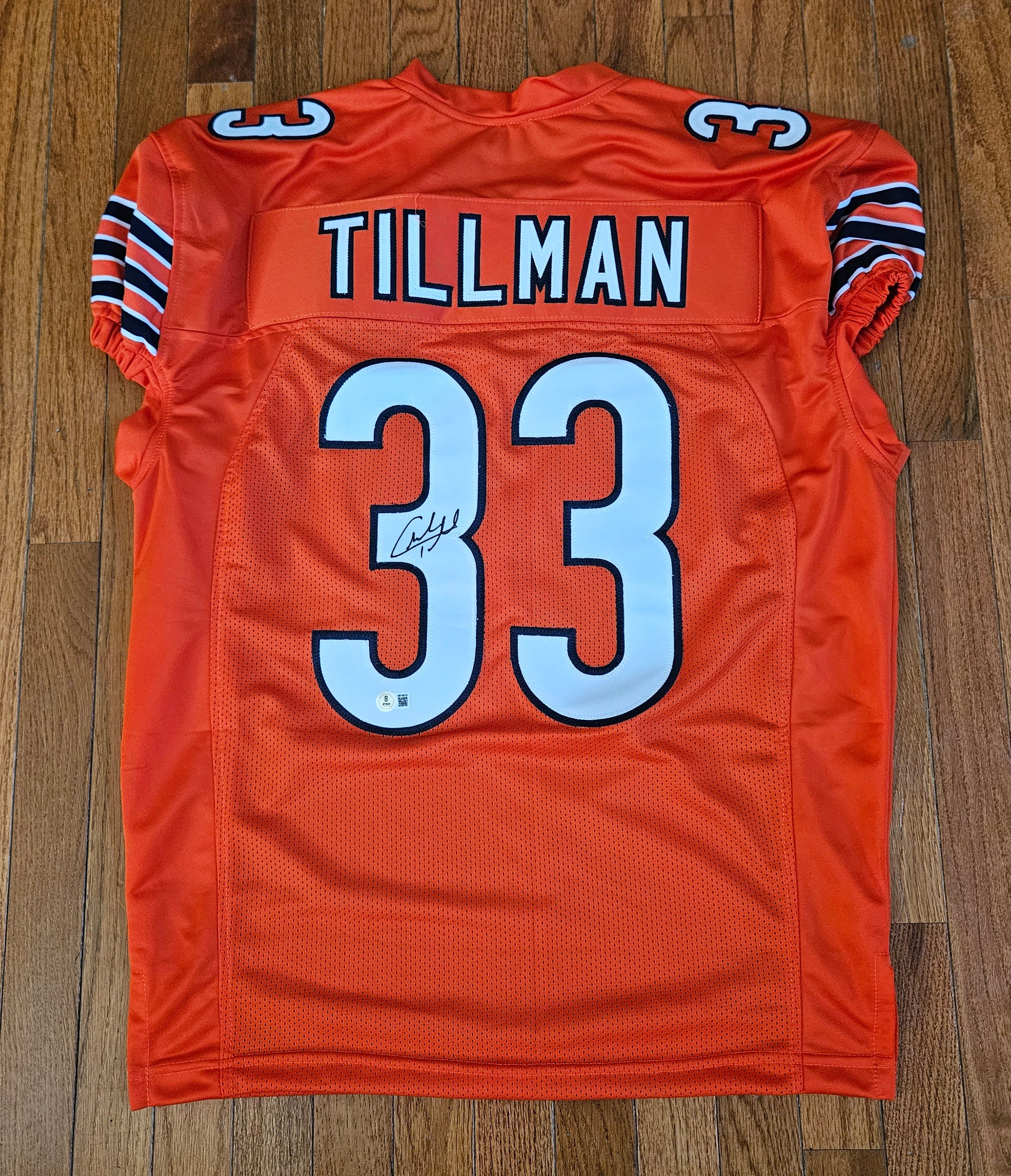 Auto/Autographed  Chicago Bears Charles Tillman Alt Orange Game Cut Jersey Beckett COA