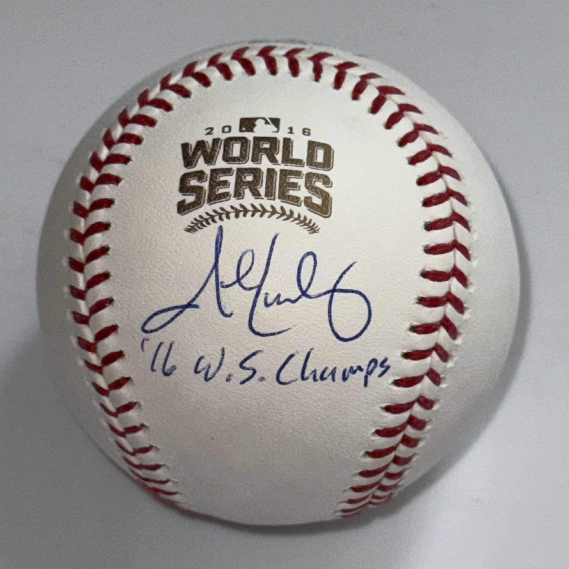 JOHN LACKEY signed 2016 World Series Baseball CHICAGO CUBS w/ COA JSA WITNESS