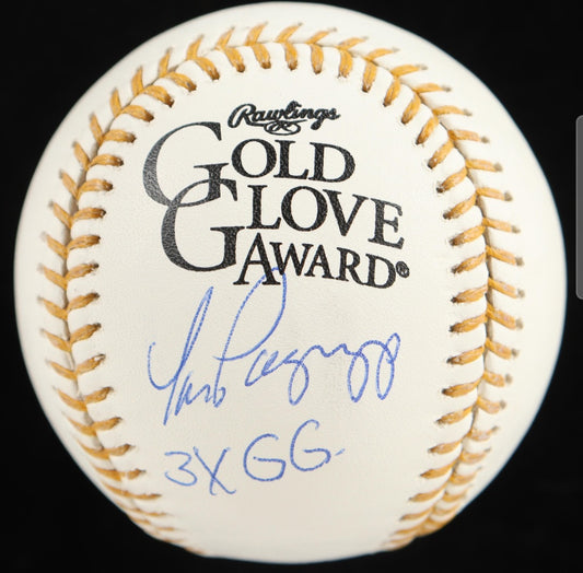 Tom Pagnozzi Signed Gold Glove Baseball 3x GG JSA COA