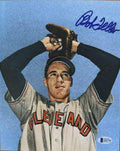 BOB FELLER AUTOGRAPHED SIGNED 8x10 Art Bas coa