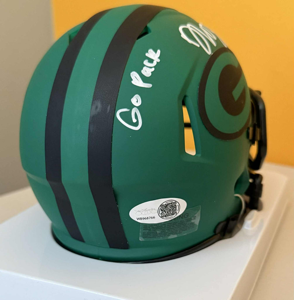 DONTAYVION WICKS SIGNED GREEN BAY PACKERS RAVE MINI HELMET JSA "GO PACK"