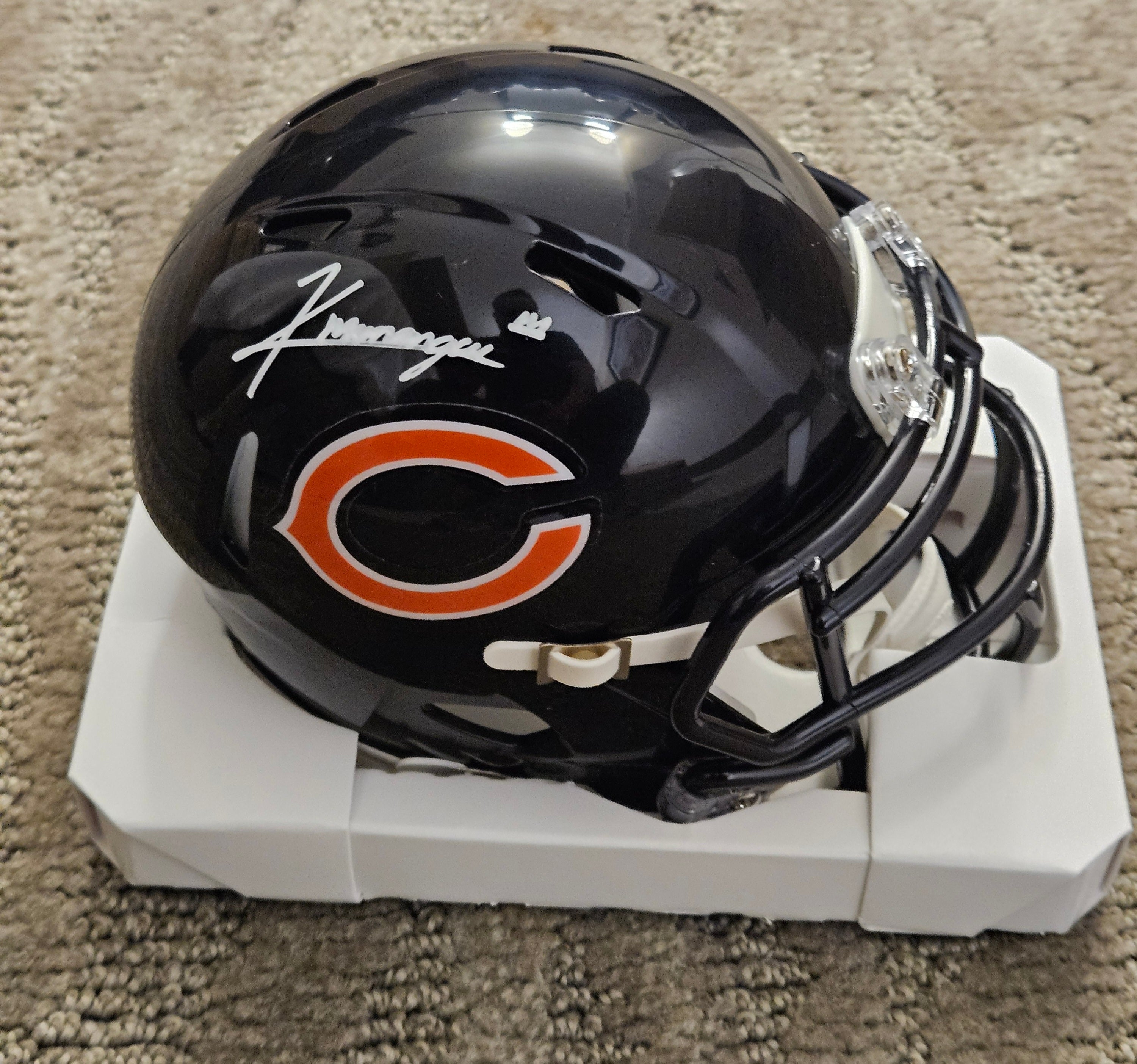 Kyle Monangai Signed/Autographed Speed Mini Chicago Bears JSA WITNESS