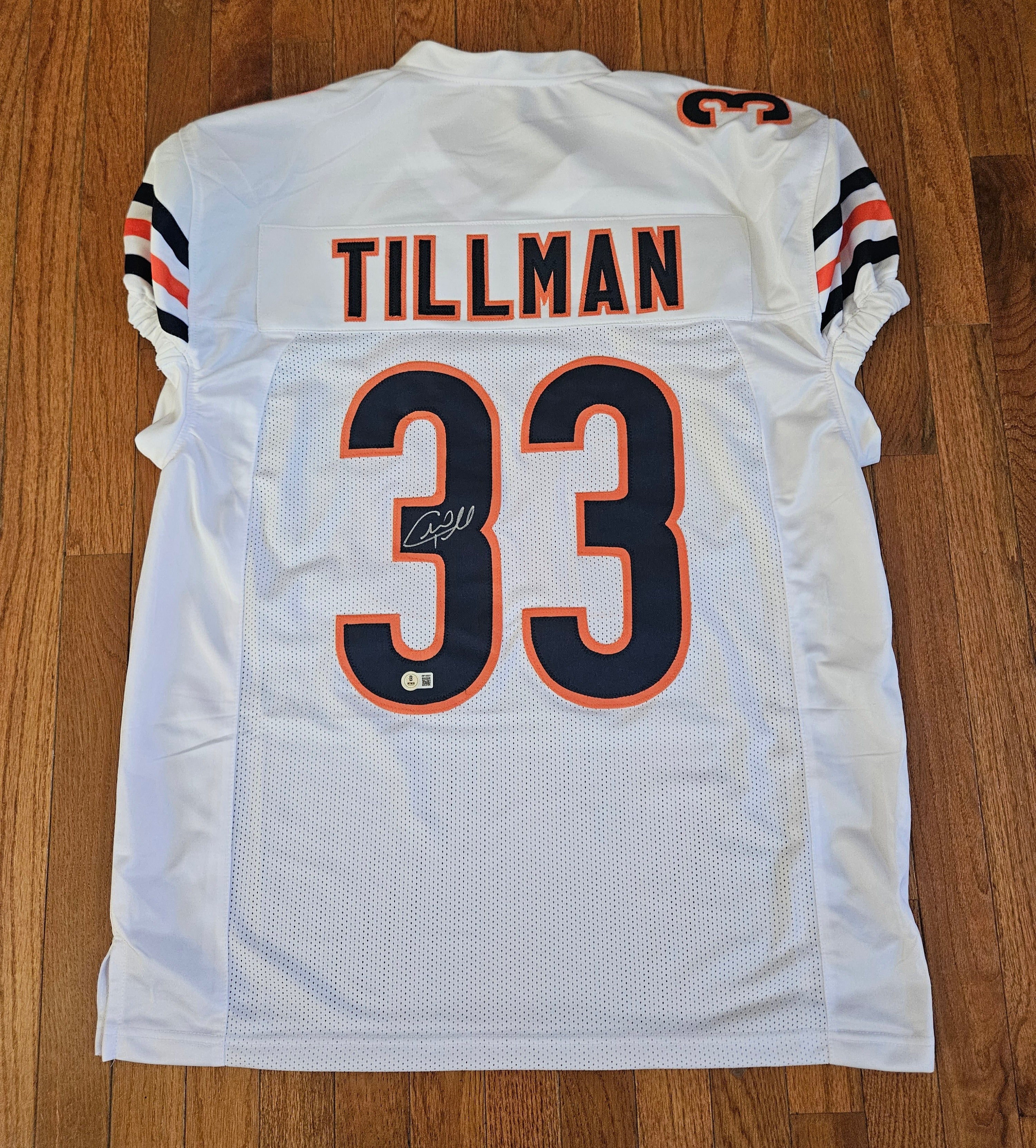 Auto/Autographed  Chicago Bears Charles Tillman White Game Cut Jersey Beckett COA