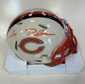 KYLE MONANGAI & D’ANDRE SWIFT DUAL signed CHICAGO BEARS Retro Mini Helmet w/ COA GTSM WITNESS