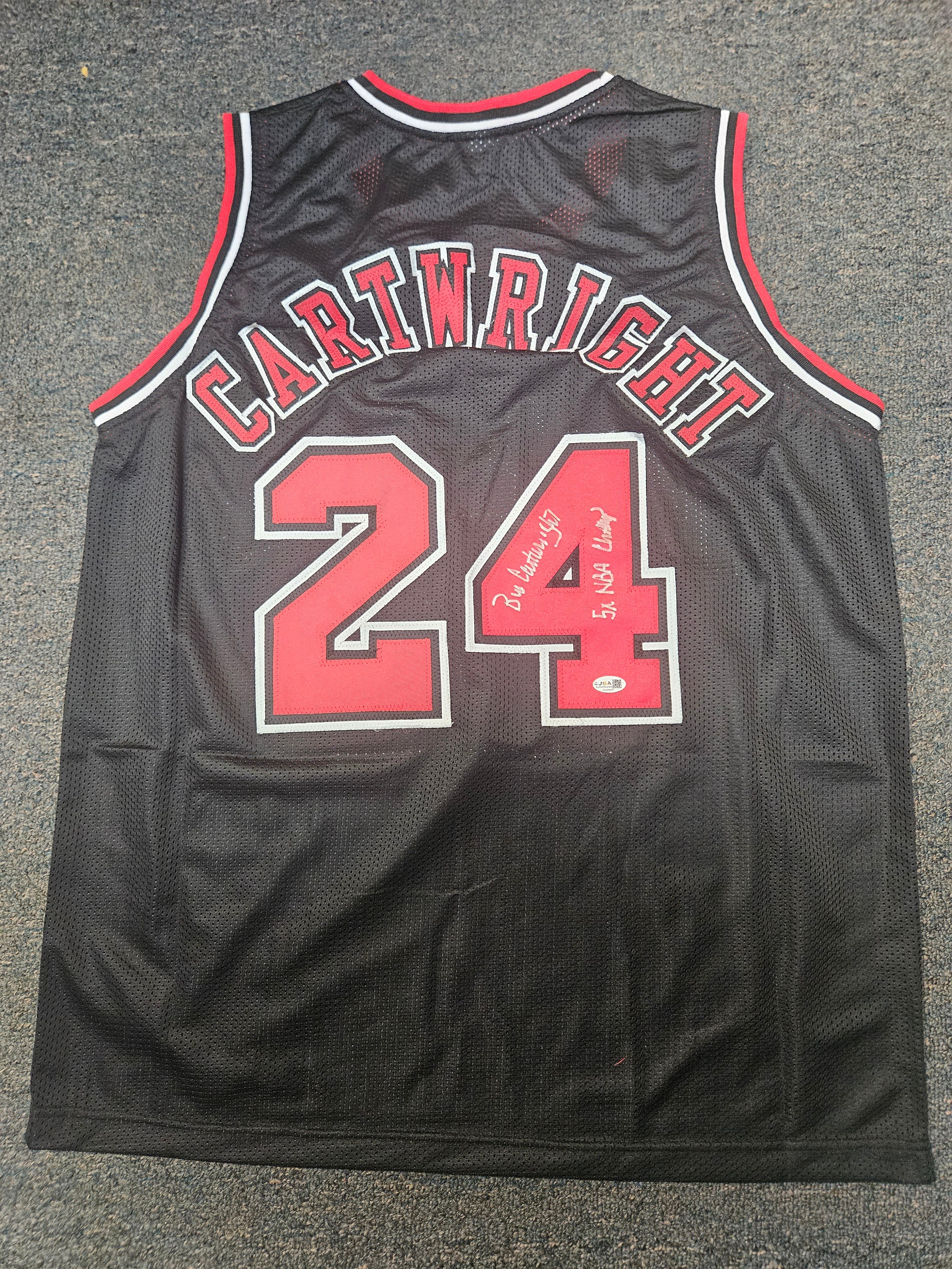 Bill Cartwright Signe Chicago Bulls Jersey JSA COA 5X NBA Champ Auto Inscribed
