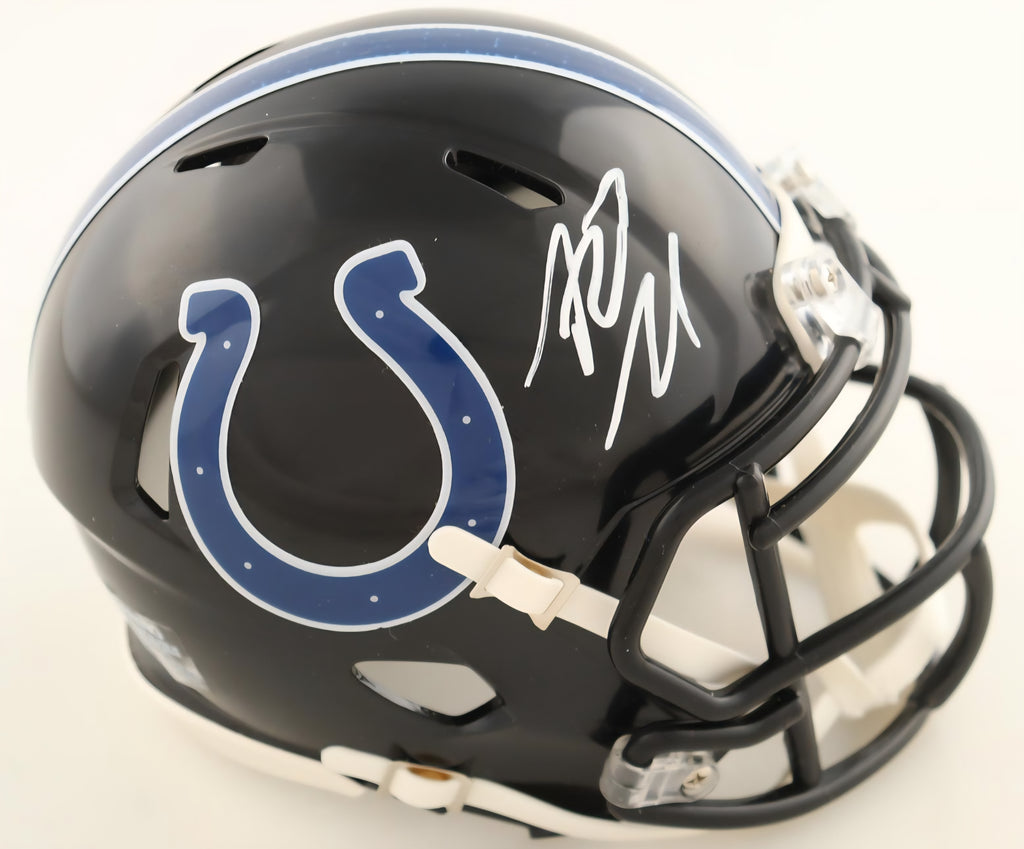 Riley Leonard Signed Indianapolis Colts Speed Mini Alt Helmet JSA WITNESS COA