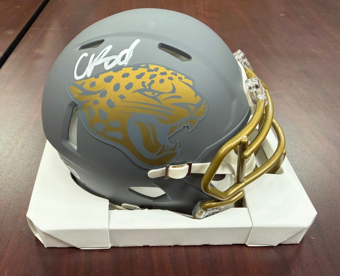 Chris Rodriguez Jr Signed/Auto Jacksonville Jaguars Slate Mini Helmet GTSM