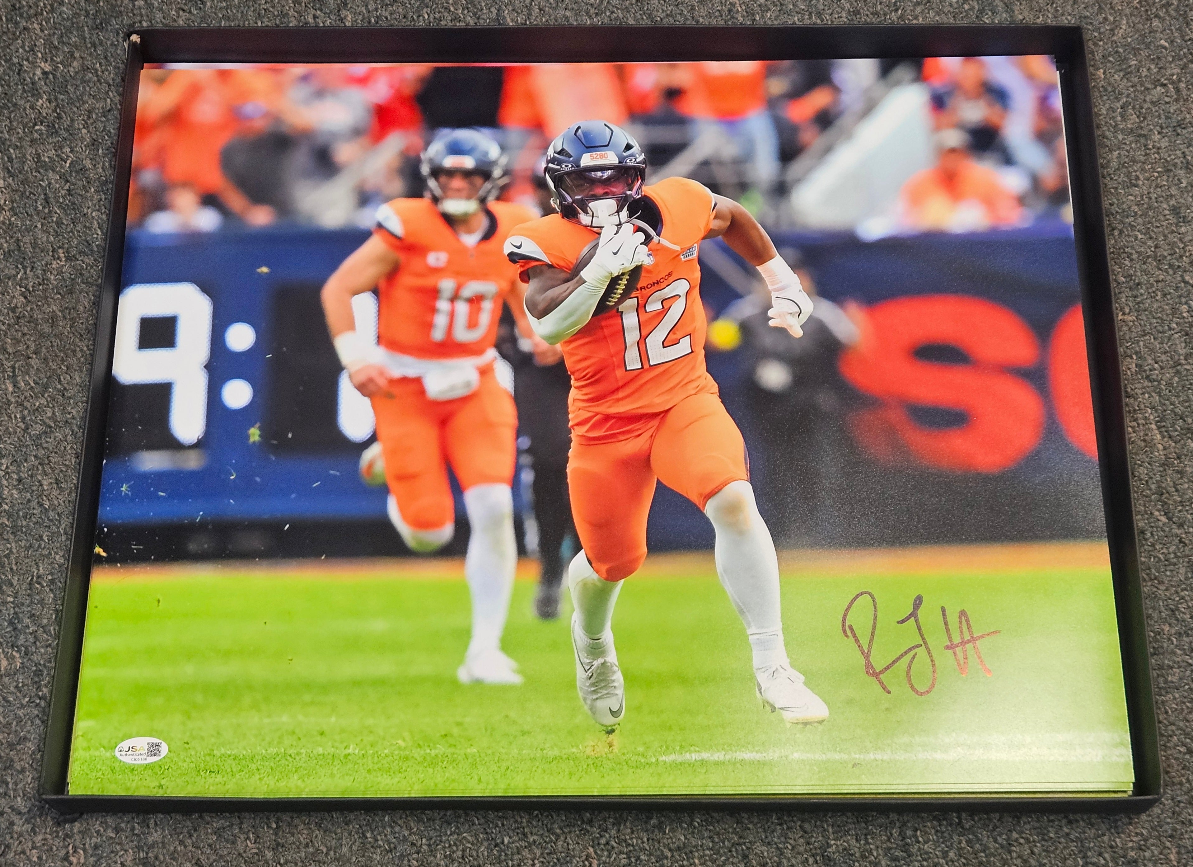 RJ HARVEY signed autographed DENVER BRONCOS 16x20 W/COA JSA