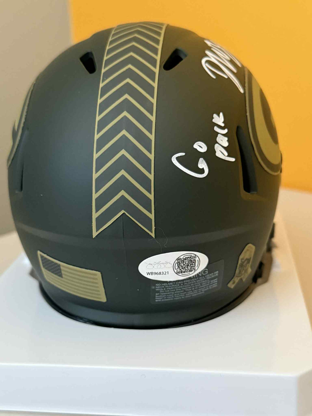 DONTAYVION WICKS SIGNED GREEN BAY PACKERS NEW STS MINI HELMET JSA "GO PACK"