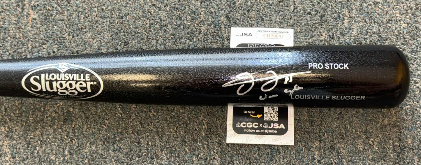 FRANK THOMAS SIGNED RAWLINGS LS SLUGGER BASEBALL BAT WHITE SOX JSA "WAR EAGLE"