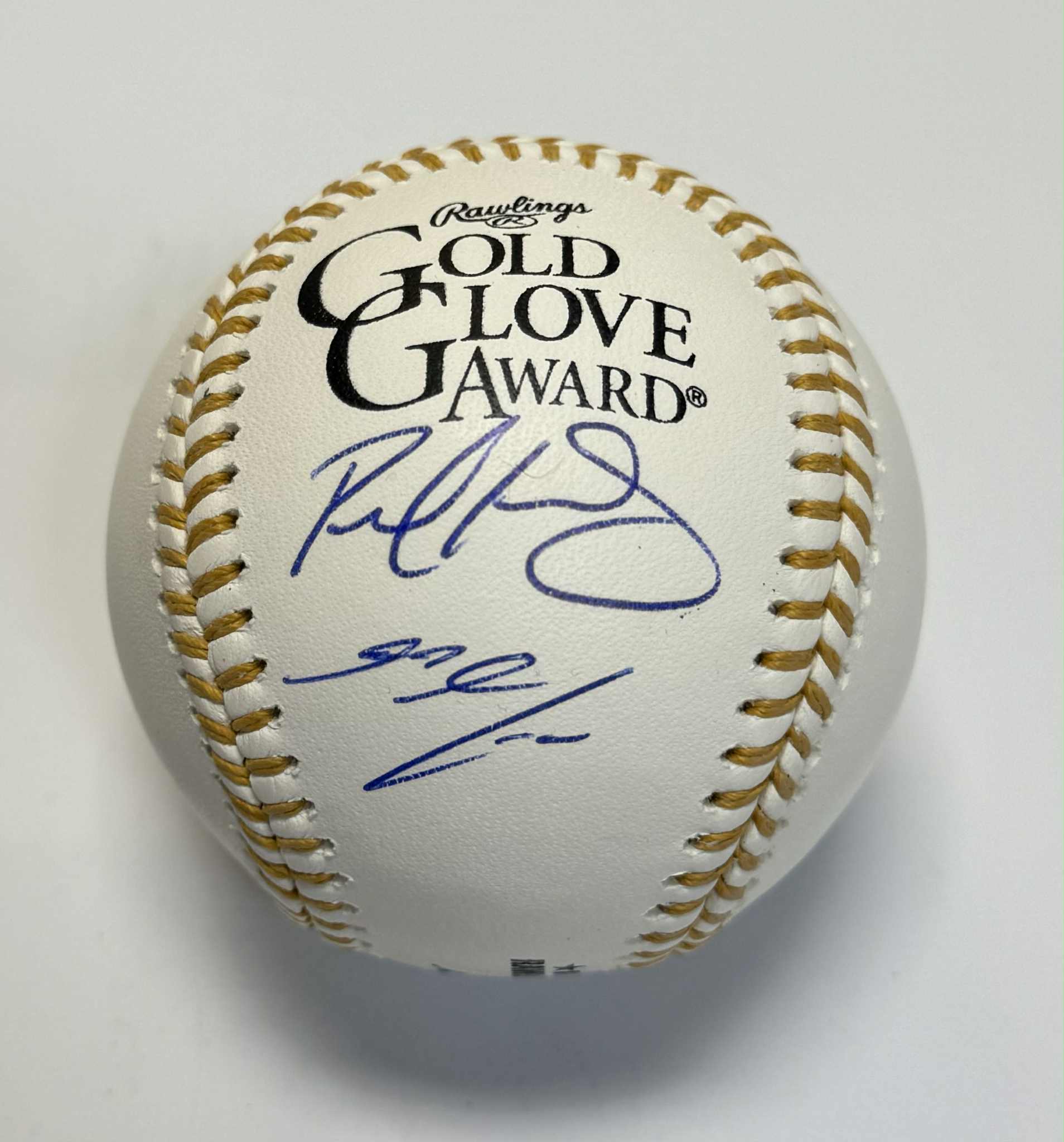 Paul Goldschmidt & Nolan Arenado Signed/Autographed Gold Glove Baseball JSA