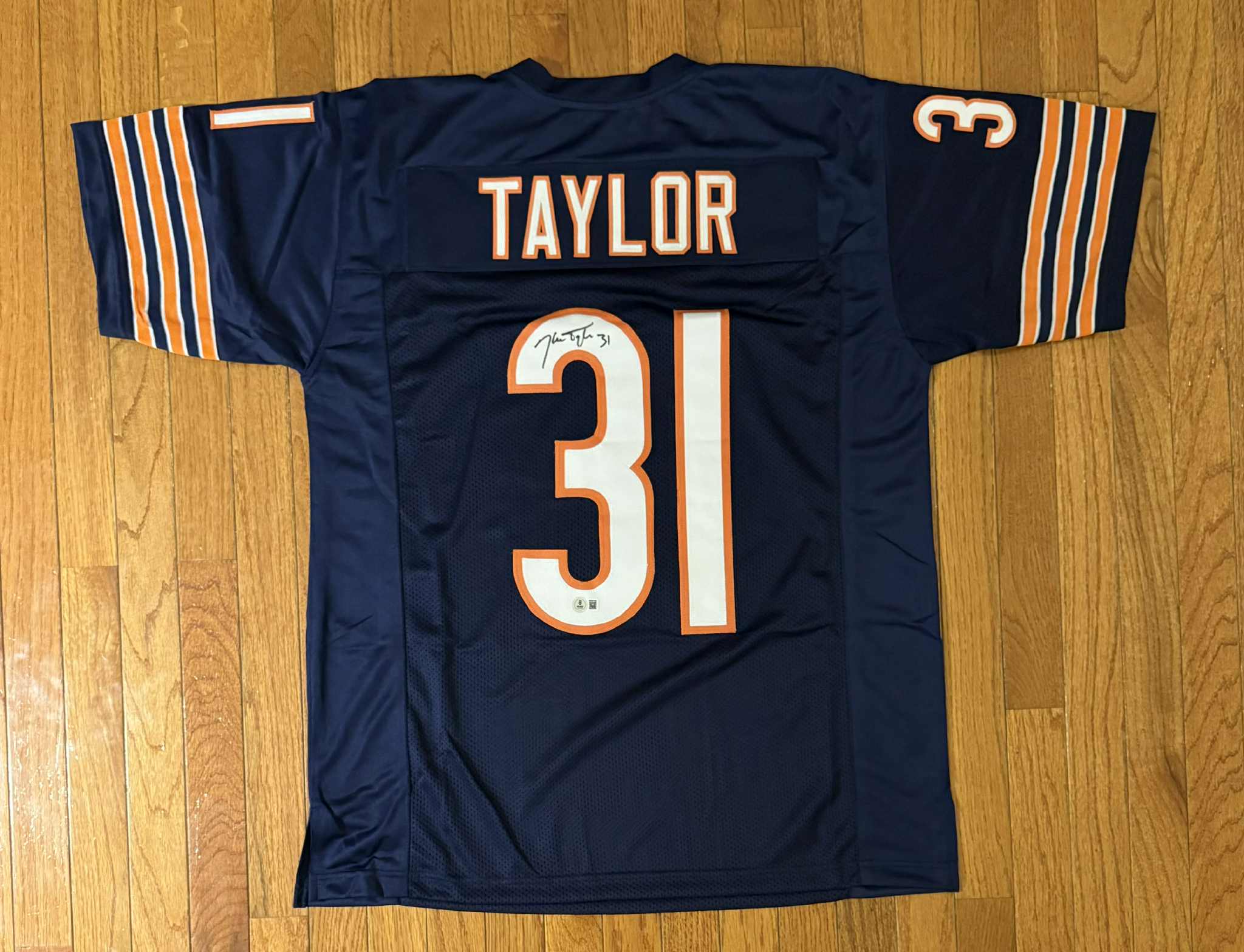 Ken Taylor Signed/Autographed Chicago Custom Blue Football Jersey Beckett