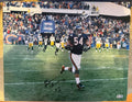 Brian Urlacher Signed HOF 18 Inscription Pose 2 Football 16x20 Photo (Beckett)