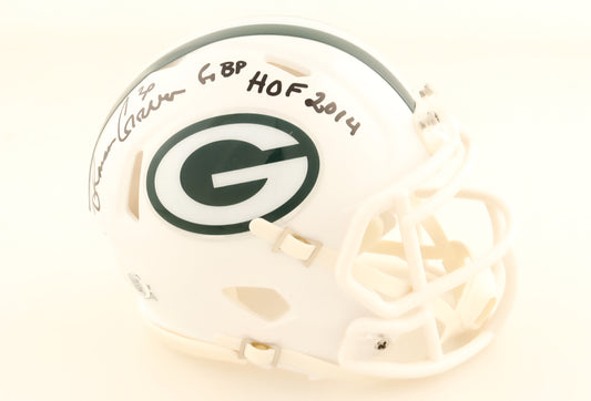 Ahman Green Signed Packers Alt Mini Helmet Inscription HOF JSA Witness COA