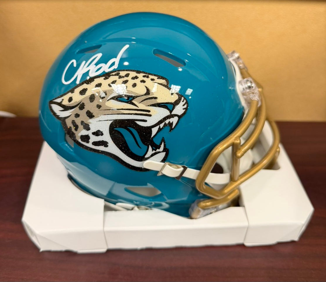 Chris Rodriguez Jr Signed/Auto Jacksonville Jaguars New Rivals Mini Helmet GTSM