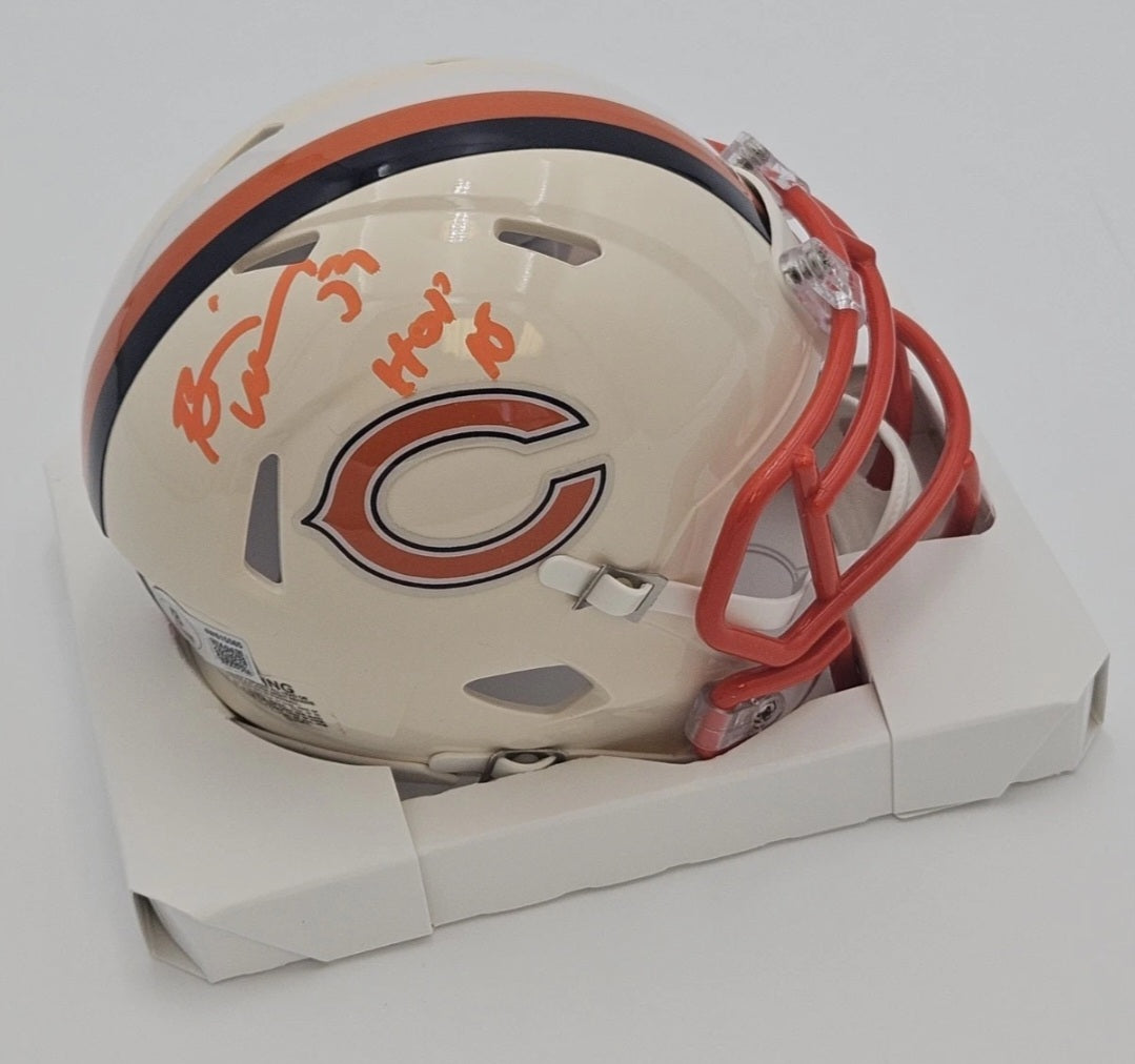 Brian Urlacher Autographed Chicago Bears HOF NEW RETRO Mini Helmet BAS – 24-7 Collectibles LLC