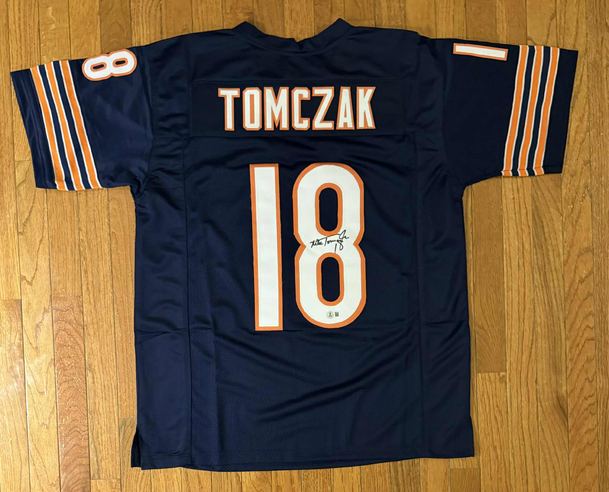 Mike Tomczak Chicago Bears Signed Custom Jersey Beckett Witnessed