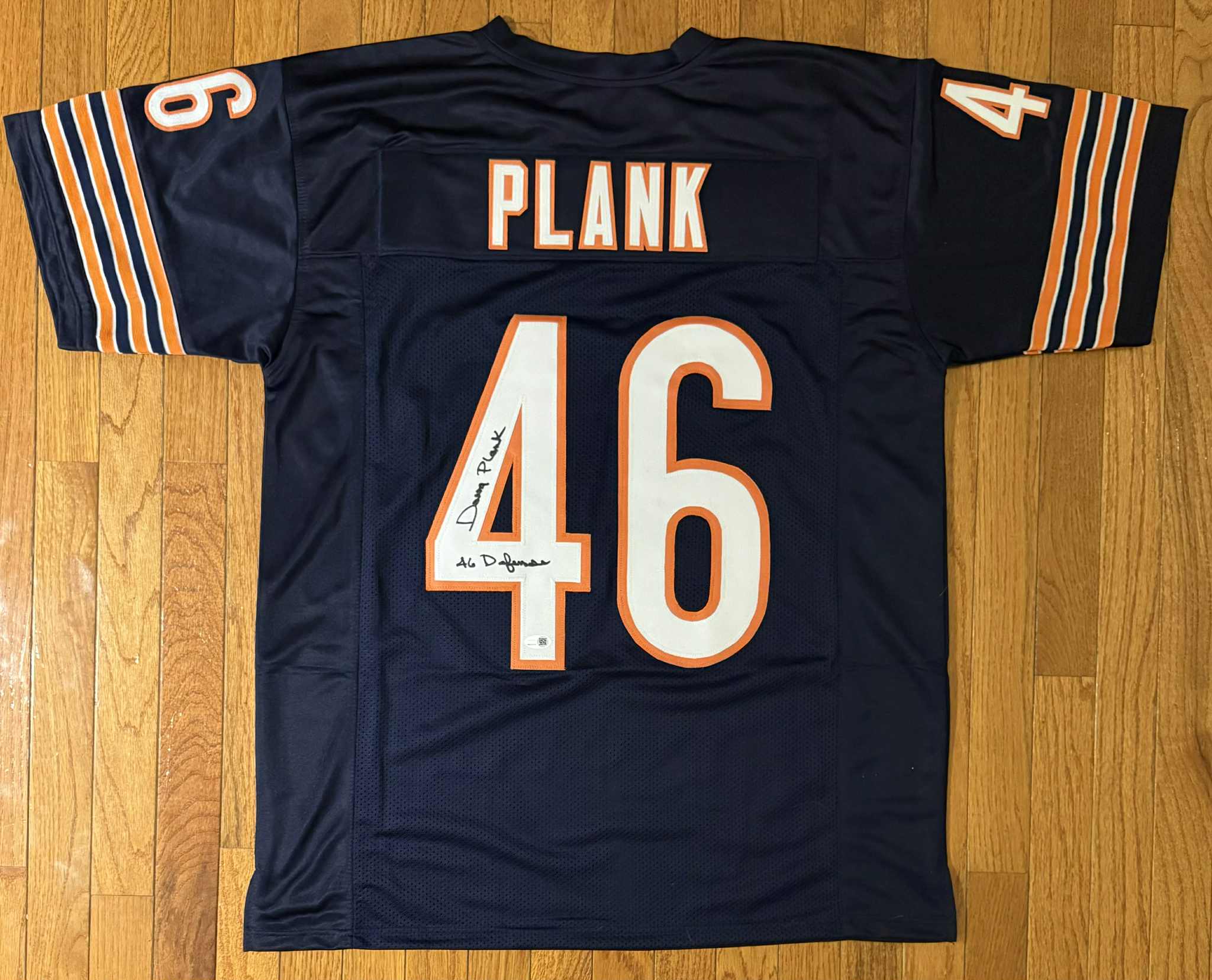 Doug Plank Signed Chicago Bears Custom Jersey w/ 46 Defense Beckett BAS COA