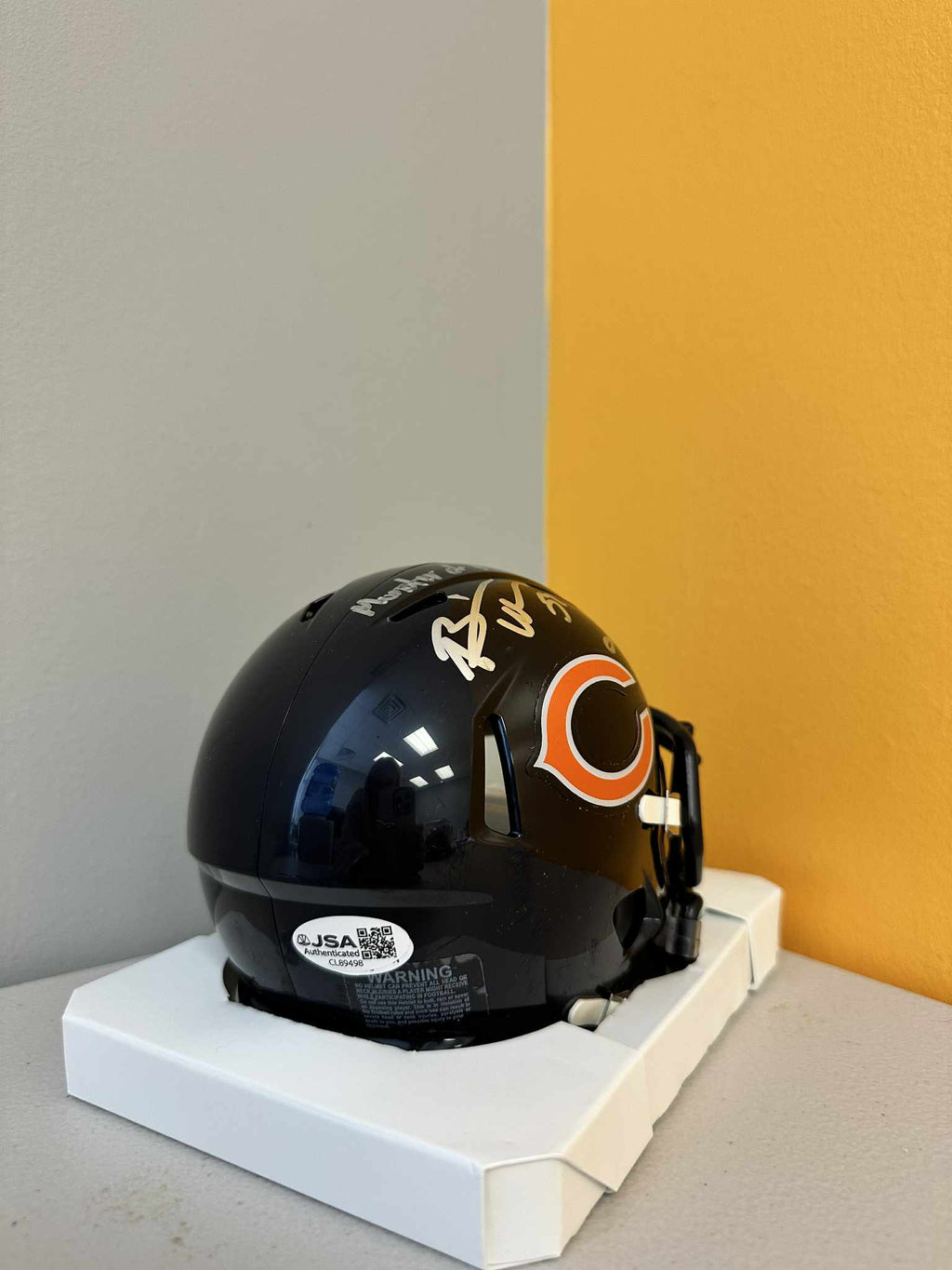 Brian Urlacher & Lance Briggs Signed Bears Speed Mini Helmet W/MOM BAS