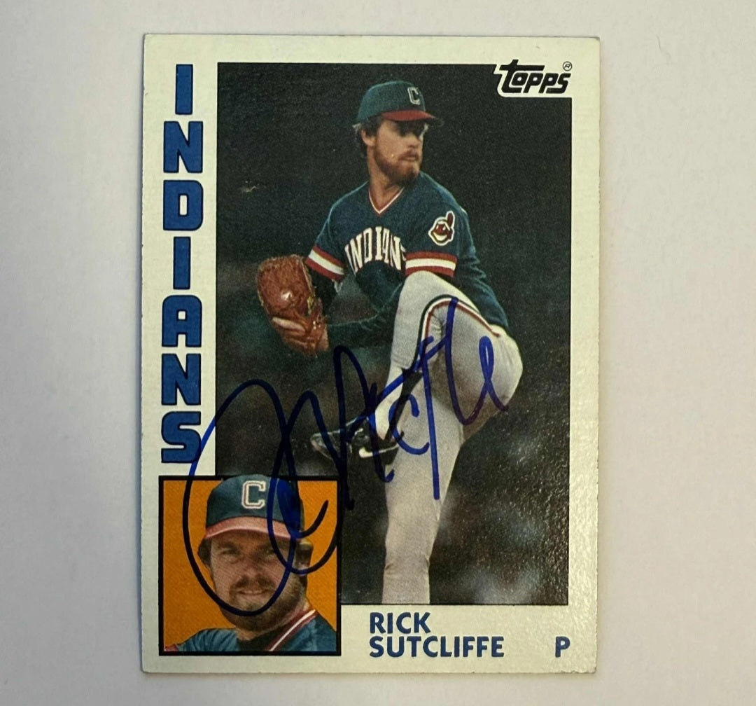 Autographed/Signed Rick Sutcliffe 1984 #245 MLB Vintage Baseball Card JSA 534