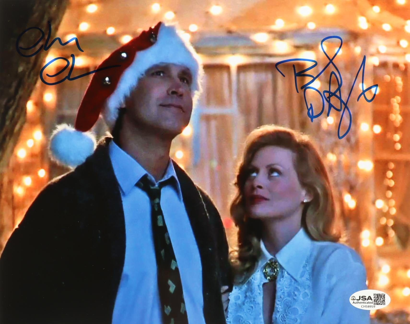 Chevy Chase & Beverly D'Angelo Signed "National Lampoon's Christmas Vacation" 8x10 Photo (JSA)